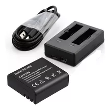 Kit Carregador Duplo Sjcam + Bateria Eken Pg1050mah H9r 
