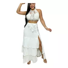 Falda Flamenco Dama Falda Largar Elegante Mujer Con Apertura