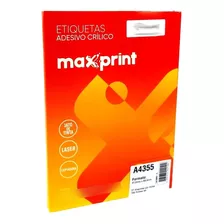 Etiqueta A4355 31,0mm X 63,5mm Maxprint Cor Branco