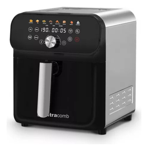 Freidora Aire Ultracomb 11.8 Lt Pantalla Táctil 12 Programas Color Plateado