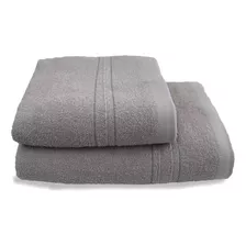 Set X 2 Toallas Belén 70x140 Y 40x70 Cm Gris Home Collection