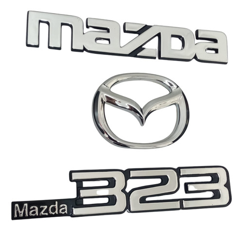 Emblemas Traseros Mazda 323 Autoadhesivo Cromados.  Foto 3
