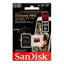 Memoria Sandisk Extreme Pro Sdsqxcu-064g-gn6ma 64gb 200mb/s