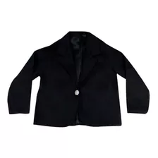 Blazer Casaquinho Infantil Preto Com Botão Moda Kids Tam 3