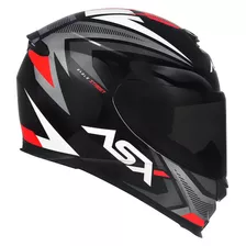 Capacete Asx Eagle Street Grafite Branco Masculino Feminino 58/m