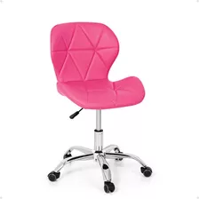 Cadeira Office Eiffel Slim Base Giratória - Rosa