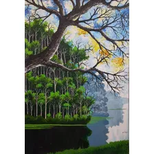 Obra De Arte Moacir Andrade Paisagem Amazônica Original