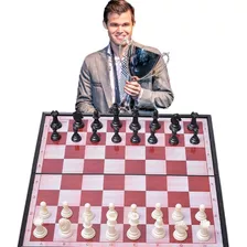 Ajedrez Tablero Magnético Plegable Chess Carlsen 30 X 30