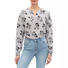 Banana Republic Blusa Talla Small Ploma Con Flores