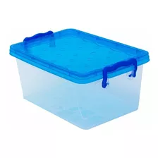 Caja Organizadora De 3 Litros Color Azul Claro