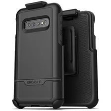 Funda Para Galaxy S10 2019 Color Negro Y Clip Para Cinturon