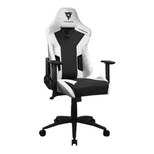 Cadeira De Escritório Thunderx3 Tc3 Gamer Ergonômica All White Com Estofado De Couro Sintético