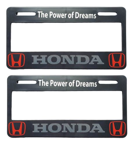 Set 2 Portaplacas Universal Honda + 4 Tapones Aire  Foto 3