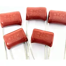 10pçs Capacitor Poliéster 4k7 472k X 250v