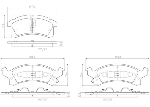 Balatas Ceramicas Del Buick Skylark 93/97 Brembo Foto 2