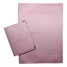 Porta Manual Rosa + Acessório Mercedes Benz