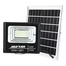 Refletor Holofote 50w Painel Solar Led Ip66 Controle Remoto