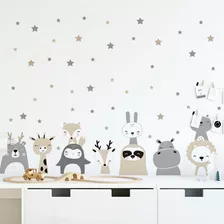 Adesivo Papel Parede Quarto Infantil Animais Bichos Safari