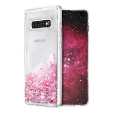Funda Para Samsung Galaxy S10 Plus Transparente Glitter R...