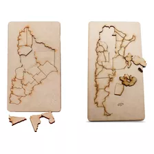 Kit Puzzle Rompecabeza Mdf Mapas Neuquén + Argentina 29cm