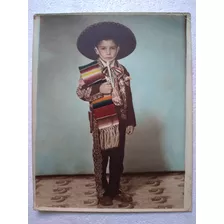 Antigua Fotografía Niño Vestido De Charro, Coatzacoalcos Ver