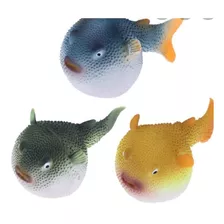 Adorno De Silicona Flotante. Pez Globo / Puffer De 8 Cm 