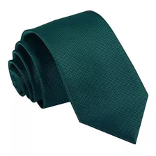 Corbata Verde Botella O Esmeralda | Textura Microcuadros