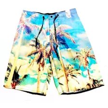 08 Bermudas Praia Adulto Tactel Estampadas - Kit Atacado