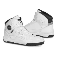 Bota Hombre Tenis Motociclista Botin Biker Wkl 80202 Blanco