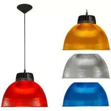 Lampara Colgante De Acrilico Campana Prismatica 32cm Led