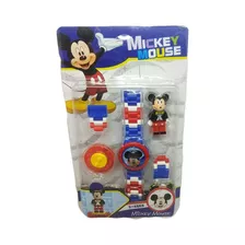 Relógio Digital Infantil Mickey + Boneco Do Personagem