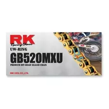 Corrente Rk Mxu 520x120 C/ Retentor Dourada