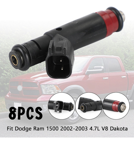 8 Inyectores De Combustible Para Dodge Ram 1500 4.7l V8 Dako Foto 4