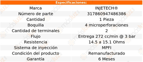 1- Inyector Combustible B4000 4.0l V6 2001/2003 Injetech Foto 4