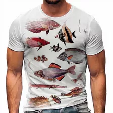 Camiseta Pescaria Peixe Anzol Mar Rio 3 A