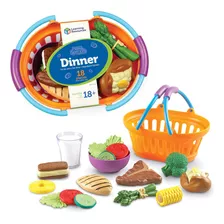 Learning Resources New Sprouts Dinner Food Basket - 18 Pieza