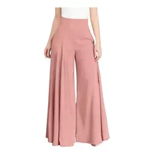 Pantalones De Mujer Casual Liso Elegante Cintura Alta Pierna