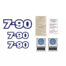 Kit Adesivos Caminhão Compatível Volks Mwm Cummins Resinado 