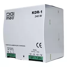 Fonte Chaveada 240w 10a. 200-240vca S= 24vcc Kdr-1 Digimec