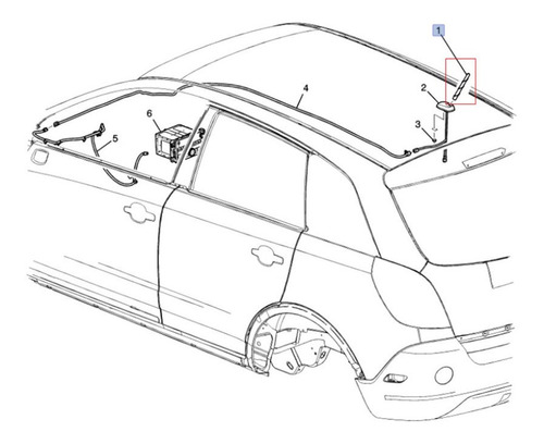 Antena Radio Saturn Vue 3.5l V6 2008 Foto 4