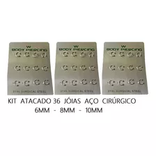 Kit Atacado 36 Piercing Ferradura Septo Aço Cirúrgico 