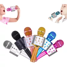 Microfone Bluetooth Sem Fio Infantil Karaoke Cores