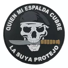 Parche Insignia Pvc Quien Mi Espalda Cubre La Suya Protejo