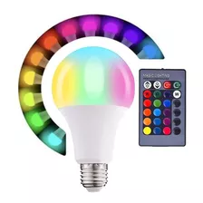 Lâmpada Led Rgb Colorida Com Controle Remoto 5w E27 Bivolt Cor Da Luz Branco-frio 110v/220v