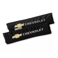Protector Cubre Cinturones Tela Negro Logo Chevrolet Bordado
