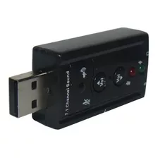 Placa De Som Adaptador Usb 7.1 Áudio Chanel Sound Fone Pc