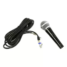 Microfone M-58 Dinâmico Cardioide Preto/prata + Nf