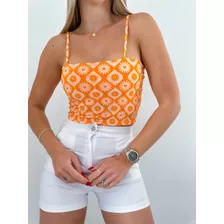 Top De Seda Fria Estampado