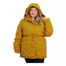 Jaqueta Feminina Parka Plus Size Inverno Modelagem Boa