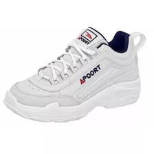 Apoort Tenis De Hombre 89601-3 Color Blanco